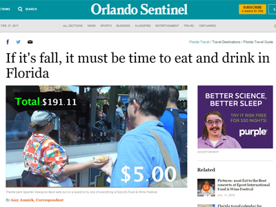 If it's fall, it must be time to eat and drink in Florida