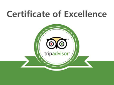 TripAdvisor Certificate of Excellence